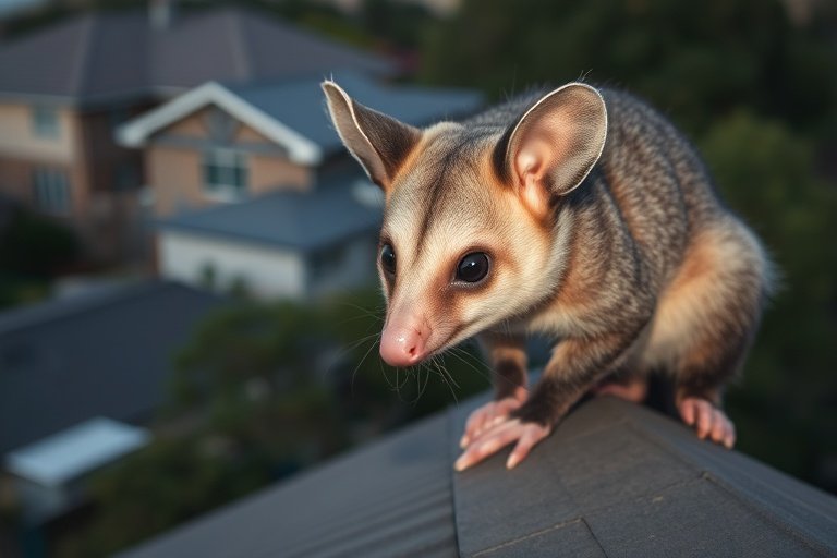 Possum in Rozelle residential area